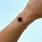 Raw Crystal Armband mit schwarzem Turmalin (gold/silber)