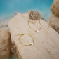 3x Bergkristall-Energie-Schmuckset Gold