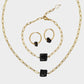3x Turmalin-Energie-Schmuckset Gold