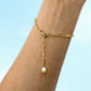 Raw Crystal Armband mit schwarzem Turmalin (gold/silber)