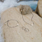 3x-Bergkristall-Energie-Schmuckset Silber